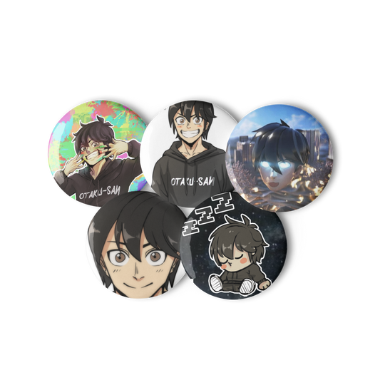 Otaku-San's Set of pin buttons